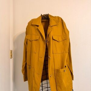 Zara Men's Yellow Military Jacket